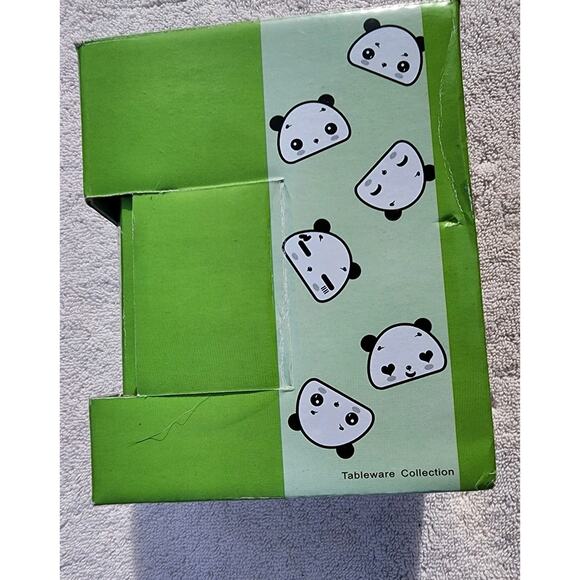 NEW Panda Tea Cup with Spoon and Lid Kawaii Japan Figural Coffee Mug - Picture 8 of 10